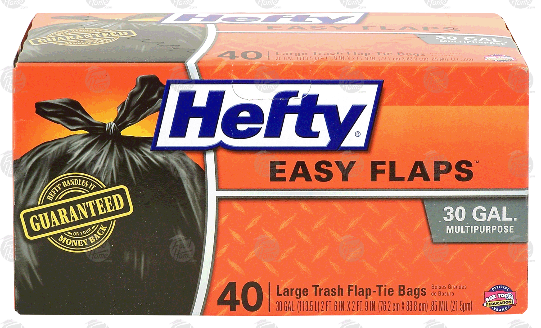 Hefty Easy Flaps multipurpose large trash flap-tie bags, 30 gal Full-Size Picture